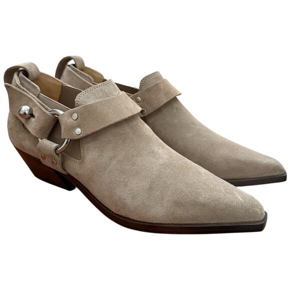 Rag & Bone Westin Harness Leather Booties In Light Sand Western Size 38 - Picture 2 of 12